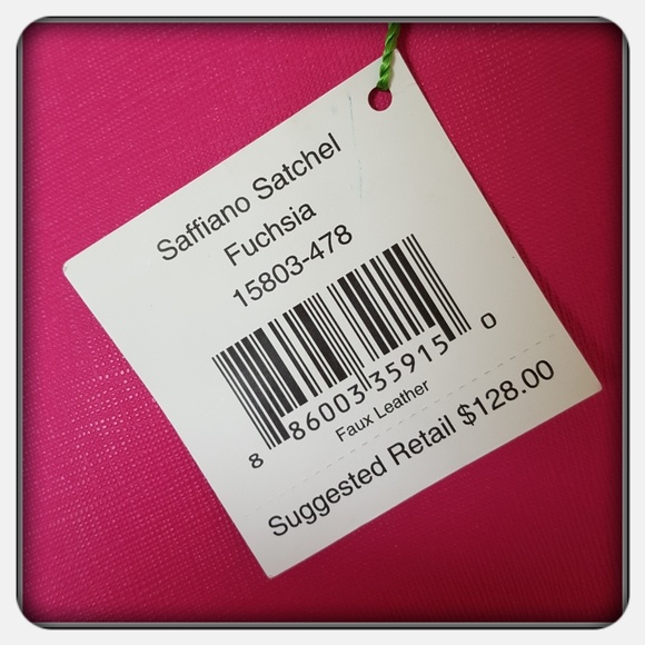 NWT Vera Bradley Fushsia Saffiano Satchel - Picture 6 of 7